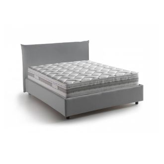 Talamo Italia Talamo Italia - Dmora - Cama De Plaza Y Media Dbranc, Cama Contenedor Con Revestimiento De Tela, 100% Made In Italy, Apertura Frontal, Con Colch&oacute;n Cm 