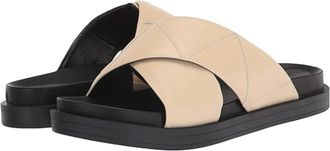 Aerosoles Linney Sandals Beige Leather Crisscross Slip-On ZAP750