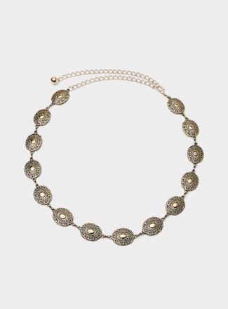 Simons Womens Floral-medallion belt