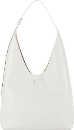 Elisabetta Franchi Grote Hobo Tas met Logo - Dames - Tassen - Wit - Maat: ONE Size Zijde