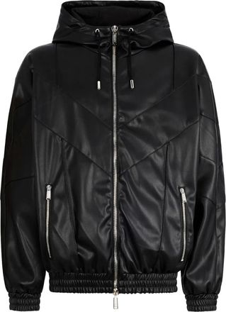 Dsquared2 Giacca di pelle con zip - Nero