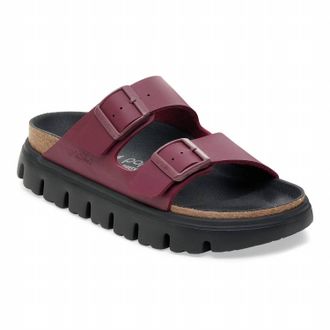 Birkenstock Womens Arizona Papillio Chunky Birko-Flor Sandal - Narrow Width In Zinfandel