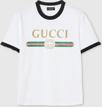 Gucci Cotton Jersey T-shirt With Print, White