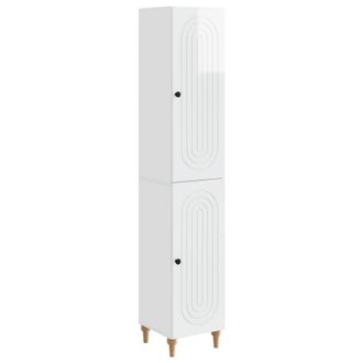 vidaXL Juego De Armarios 2 Uds. Blanco Brillante Madera De Ingenier&iacute;a Vidaxl