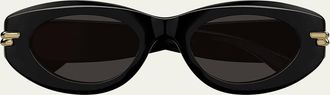 Bottega Veneta Round Acetate Sunglasses