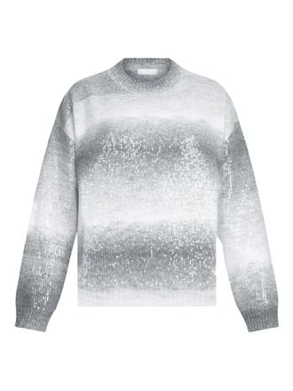 Liu Jo ombre sequin sweater - women - Acrylic/Wool/Polyester - M - Grey