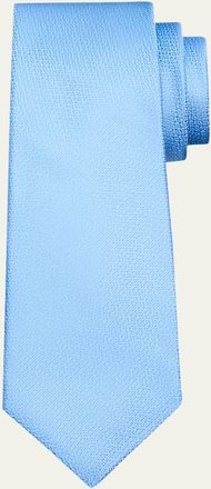 Kiton Mens Tonal Jacquard Silk 7-Fold Tie