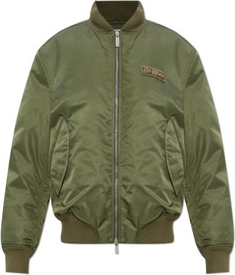 Off-white Insulated Bomber Jacket - Dames - Bomber jackets - Groen - M - Leer - Jassen