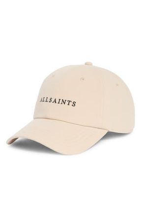 AllSaints Classic Logo Baseball Cap in Ecru at Nordstrom Rack