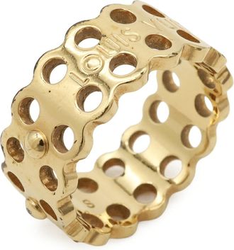 Louis Vuitton Gold Gold Plating Band Ring (Pre-Owned)