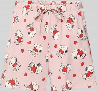 Jake*s Casual Pyjama-Hose im Allover-Look in Hellrosa, Gr&ouml;&szlig;e XXL