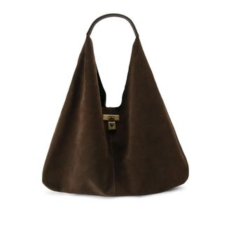 Kurt Geiger Womens Suede Brixton Slouch Hobo Bag - Brown - One Size