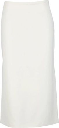 Sportmax Asymmetrische Midi Rok met Rits - Dames - Midirokken - Wit - S - Rokken