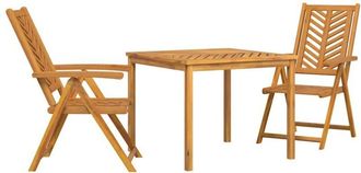 vidaXL Conjunto De Comedor De Jard&iacute;n 3 Pcs Marr&oacute;n 90 X 90 X 74 Cm Vidaxl