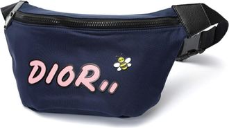 Dior Navy Nylon Leather Fanny Pack (Pre-Owned)