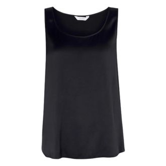 Max Mara Sleeveless Tops, female, Black, Size: XS Pan Tank Top