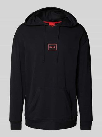 HUGO BOSS Hoodie mit Label-Print Modell Laze in Black, Gr&ouml;&szlig;e L