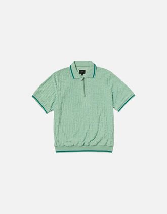 HUF Mens HUF Tether Jacquards Terry Top Jade - Blue - Size: 40