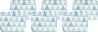 Beliani Conjunto De 6 Cojines Azul Claro Blanco 31 X 39 Cm Asiento Cuerda Tolve