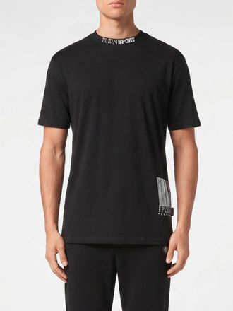Plein Sport T-shirt slim fit in cotone con logo a contrasto