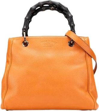 Gucci Pre-owned Handbags, female, Orange, Size: ONE SIZE Pre-owned Leather Handbag