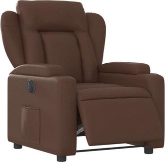 vidaXL Vidaxl - Sill&oacute;n Reclinable El&eacute;ctrico De Cuero Sint&eacute;tico Marr&oacute;n