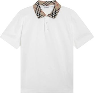 Burberry Evan Polo - Heren - Polos - Wit - XL - Katoen - Tops