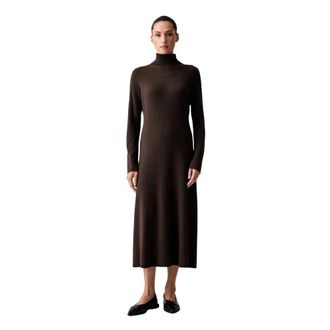 Marc O'Polo Abito Lungo in Maglia - - Dresses - Donna - Marrone - M