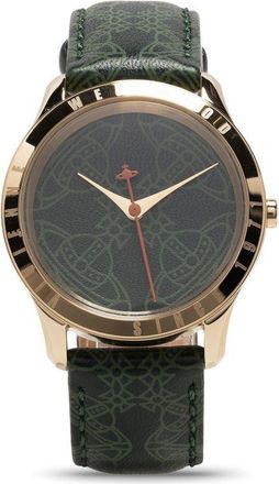 Vivienne Westwood Berkeley quartz 40mm - women - Steel/Leather - One Size - Green