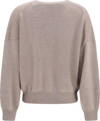 Lisa Yang Womens Veira Sweater Sand Kashmir-Capra Hircus Kashmir/capra