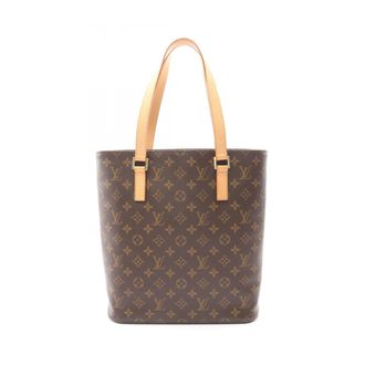 Louis Vuitton Brown Coated Canvas Leather Handbag Tote Bag (Pre-Owned)