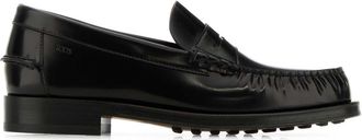 Tod's Black Leather Loafers