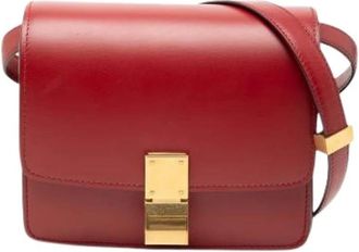 Celine Pre-owned Cross Body Bags, female, Red, Size: ONE SIZE Pre-owned Leather Crossbody Bag