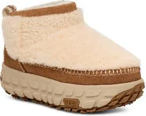 UGG Venture Daze Ultra Mini Genuine Shearling Platform Bootie in Nat at Nordstrom Rack, Size 13 Womens / 12 Mens
