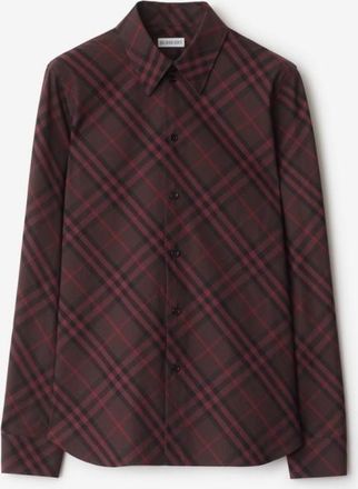 Burberry Slim Fit Check Cotton Shirt, Brand Size 10 (US Size 8)