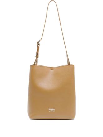 Bimba & Lola medium Carlino leather shoulder bag - women - PU-Coated Cow Leather/Polyester/Polyurethane - One Size - Neutrals