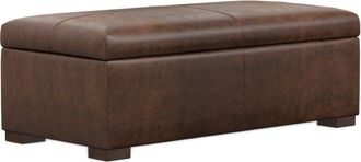 Simpli Home Gabbie 48In Contemporary Rectangle Rectangular Storage Ottoman