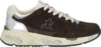 Premiata Brown Mased 8596 Suede Leather Low-Top Sneakers