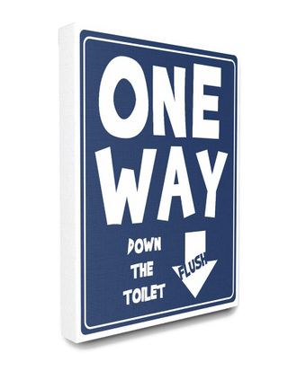 Stupell Industries One Way Down Toilet Sign
