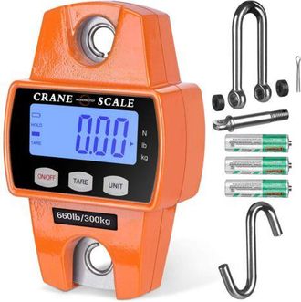 OEM Balanza Digital Colgante De 300 Kg (660 Lb) - Balanza Para Peces Resistente Y A Prueba De Agua - Balanza Para Equipaje, Balanza Para Maletas, Balanza 