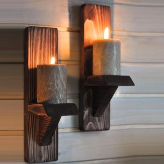 Dmora Estante Seveso, 2 Estantes, Hecho A Mano, Madera De Abeto, Tono Nogal, 33x9x9h Cm Marr&oacute;n Nogal