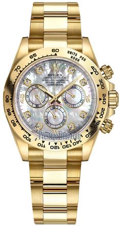 Rolex Pre-owned Rolex Cosmograph Daytona Chronograph Diamond Mother of Pearl Dial Watch 116508WDO