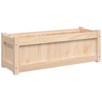 vidaXL Jardinera De Madera Maciza De Pino 90x31x31 Cm Vidaxl