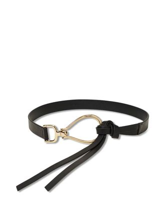 Twin-Set leather belt - women - Leather/Leather - M - Black