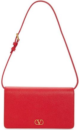 Valentino Garavani Mini VLOGO Leather Shoulder Bag in Red at Nordstrom