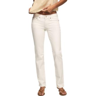 Lucky Brand Sweet Mid Rise Straight Leg Jeans in Bright White at Nordstrom, Size 33 32