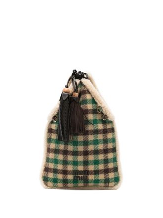 Miu Miu Pouch tartan - Verde