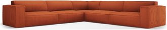 BLOOMINGLOFT 5-Sitzer Design Ecksofa Gaby Cordbezug