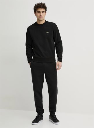 Lacoste Mens Crocodile emblem terry-lined joggers