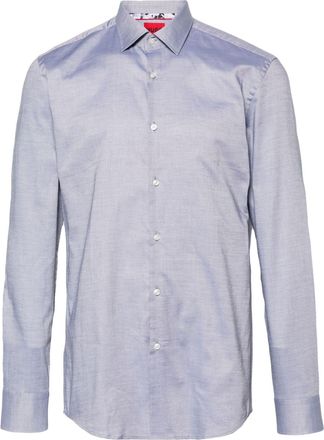 HUGO BOSS Koey classic-collar cotton shirt - men - Cotton - 40 - Grey
